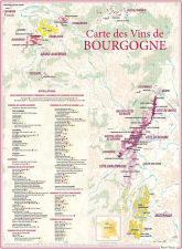 Carte des Vins de Bourgogne 30x40